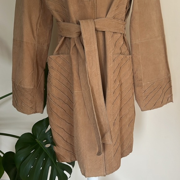 Vintage Boho Patchwork Leather Coat - Picture 3 of 9